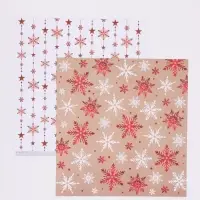 Бумага для скрапбукинга &laquo;Снежинки&raquo;, 180 г/м, 30.5&times;32 см