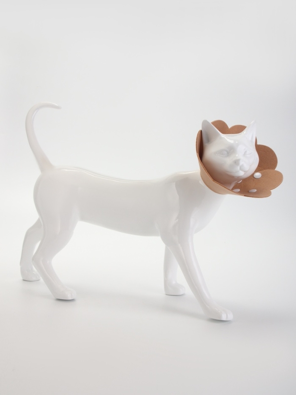 Ветеринарный воротник из фетра  Ветеринарный воротник из фетра "Ромашка", размер L, коричневый