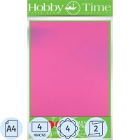 Фоамиран ФЛУОРЕСЦЕНТНЫЕ ЦВЕТА набор 4л./4цв., 1-404-161