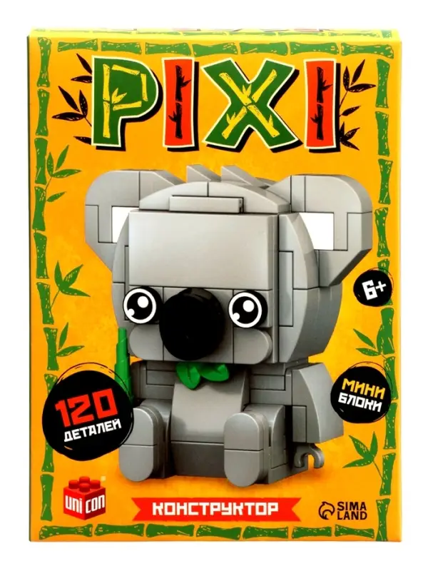 Конструктор блочный UNICON &laquo;PIXI. Коала&raquo;, животные, мини блоки, 120 деталей