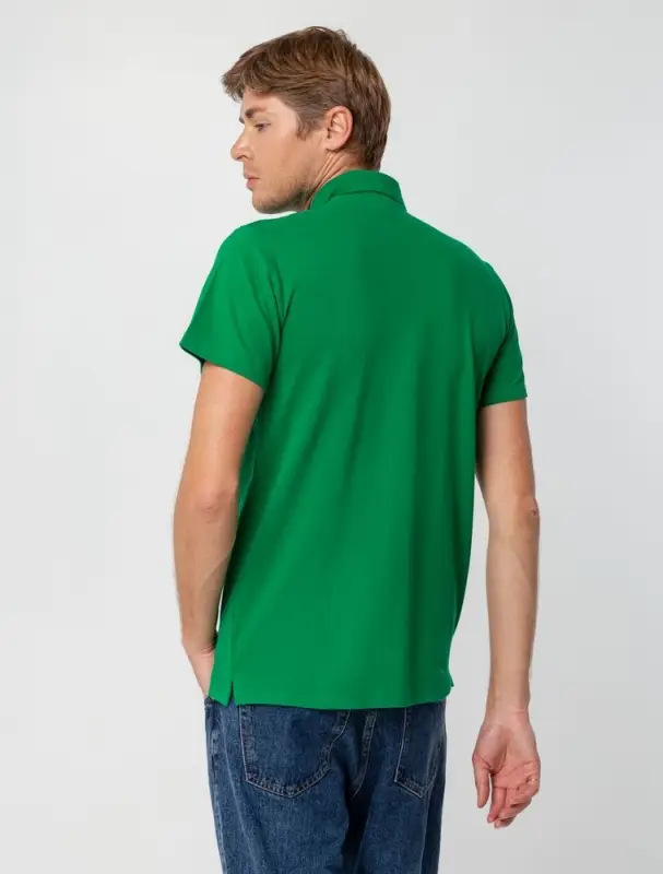 Рубашка поло мужская Spring 210 ярко-зеленая, размер S Рубашка поло мужская Spring 210 ярко-зеленая, размер S