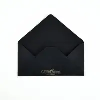 Конверт для денег Present for you, 16.5&times;8 см, тиснение, чёрный крафт