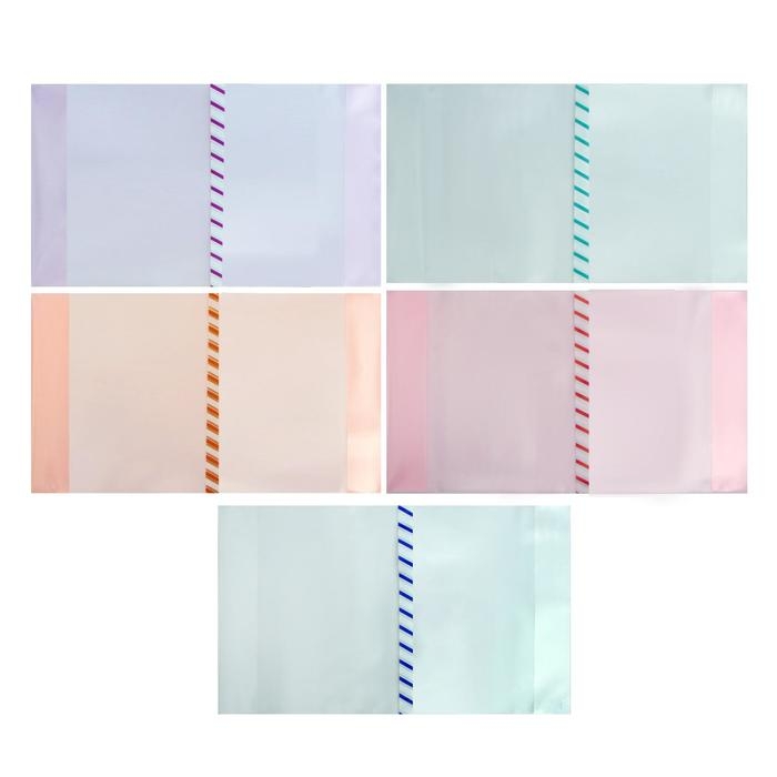 Набор обложек ПЭ 5 штук, 290 x 500 мм, 200 мкм, для атласов и контурных карт, универсальная, с закладкой, МИКС Набор обложек ПЭ 5 штук, 290 x 500 мм, 200 мкм, для атласов и контурных карт, универсальная, с закладкой, МИКС