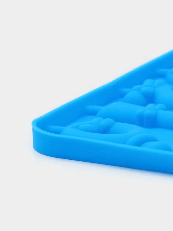 Форма для леденцов Доляна &laquo;Цифры-мальчики&raquo;, силикон, 22&times;14&times;1 см, 10 ячеек (5.5&times;3.5 см), с палочками, синяя