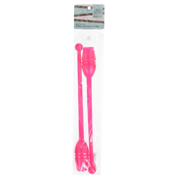 Булавы для художественной гимнастики вставляющиеся Grace Dance, 35 см, цвет розовый