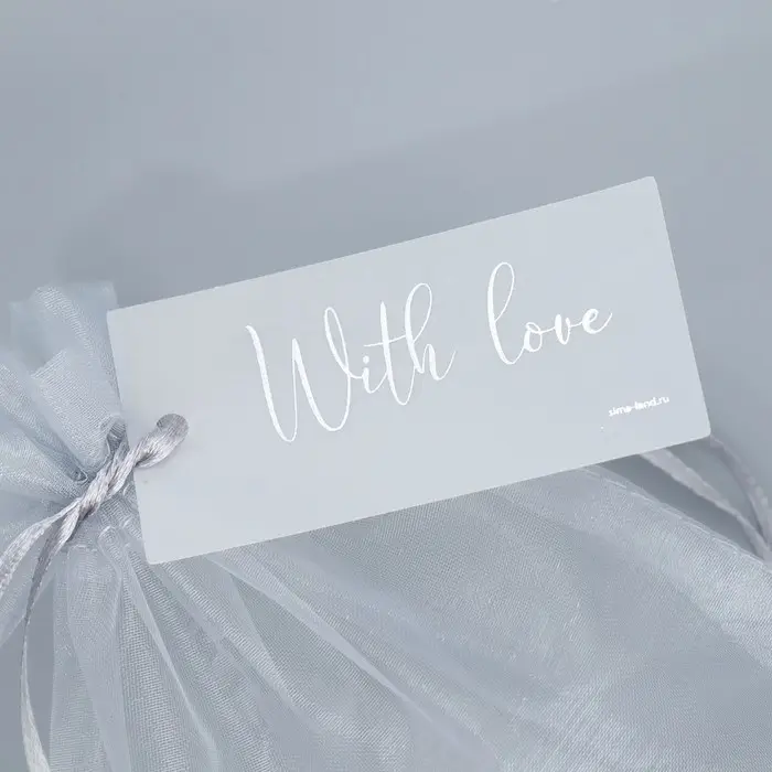 Мешочек подарочный органза серебро «Тебе», с шильдиком, 16 х 24 см +/- 1.5 см Мешочек подарочный органза серебро «Тебе», с шильдиком, 16 х 24 см +/- 1.5 см