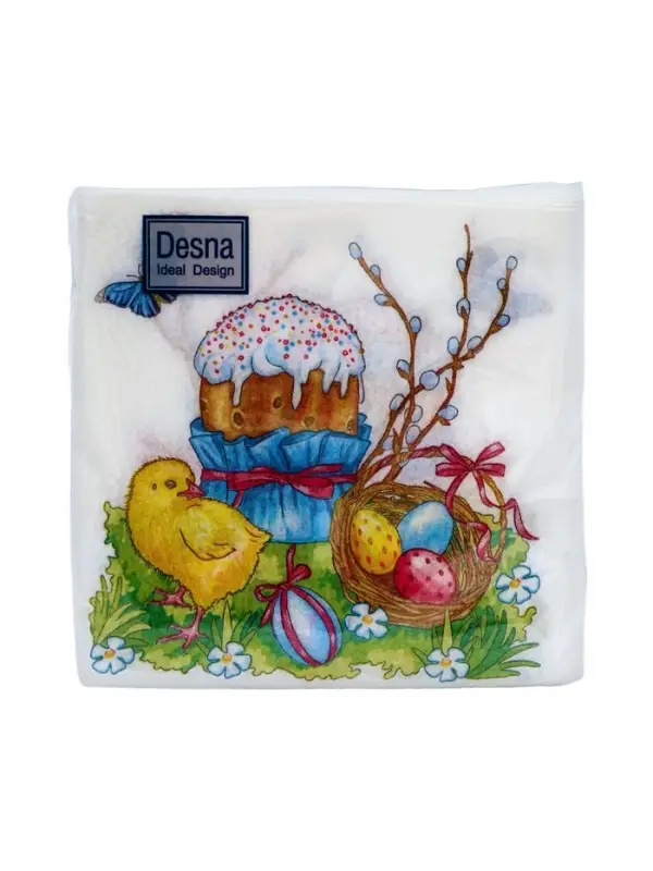 Салфетки бумажные &laquo;Пасха&raquo;, 1 слой, 24&times;24 см, 40 шт