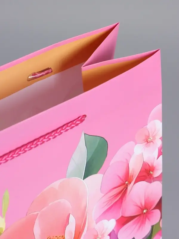 Пакет подарочный ламинированный "счастья и радости" 26 х 12 х 32 см