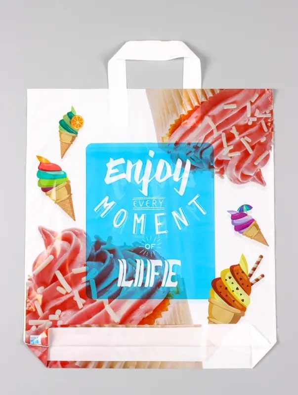 Пакет &laquo;Сладкая жизнь&raquo;, полиэтиленовый с петлевой ручкой, 38&times;42 + 3 см, 37 мкм