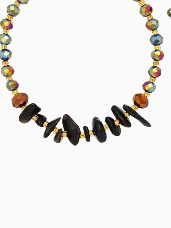 Браслет, длина 16 см, цв. разноцветный, перламутр