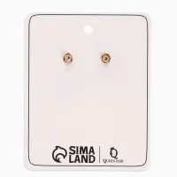 Серьги "Стиль камня", цвет белый в золоте Серьги "Стиль камня", цвет белый в золоте