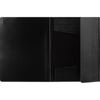 Папка на резинках Комус Шелк черная