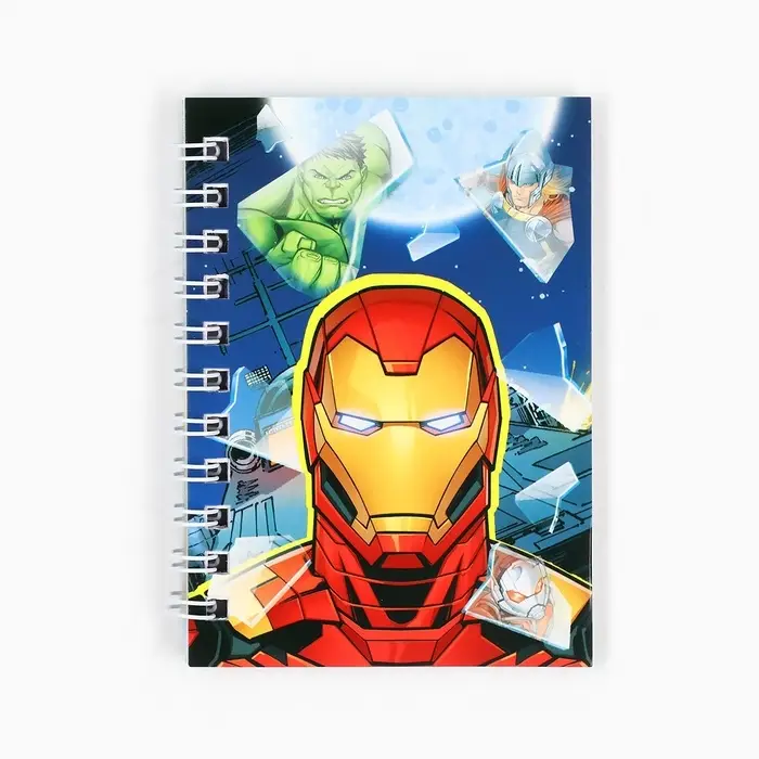Блокнот А7, 28 листов, набор 4 шт., Марвел