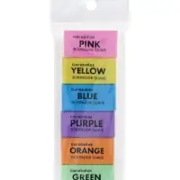 Набор ластиков, 6 штук, прямоугольные, 6 цветов, в пакете