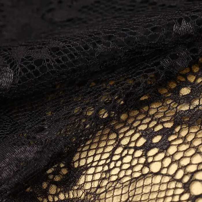 Кружево реснички, 90 мм, 9&plusmn;0.5 м, в бобине 3 шт. по 3 м, чёрное