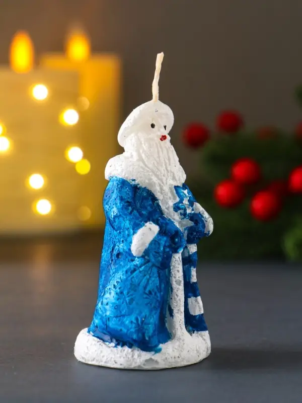 Свеча  Свеча "Дед Мороз" 45*88, синий