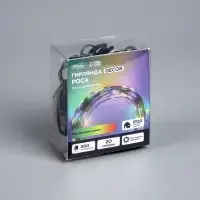 Гирлянда &laquo;Нить&raquo; 20 м, роса, IP20, серебристая нить, 200 LED, свечение мульти, 12 В