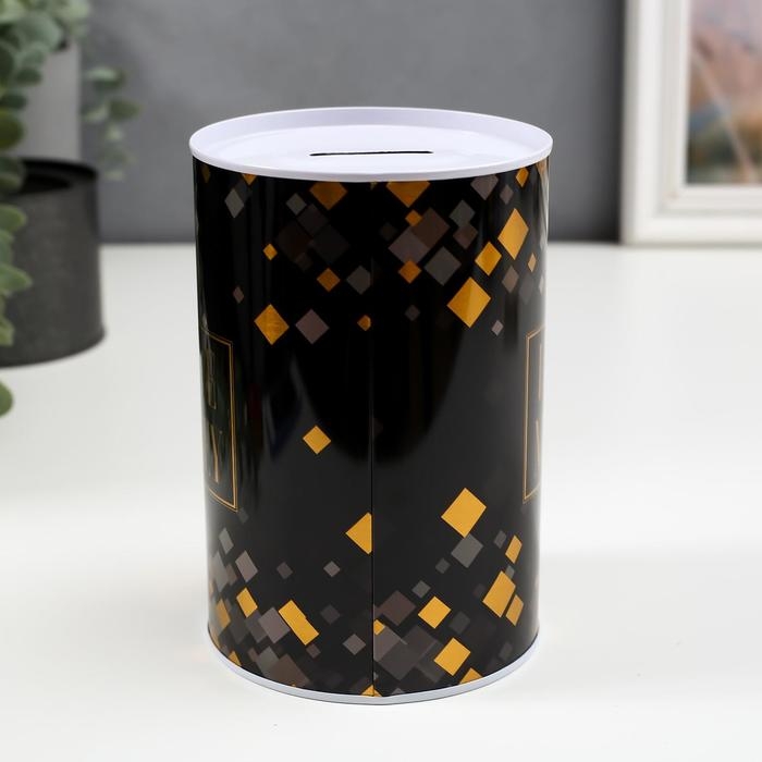 Копилка металл банка Копилка металл банка "Я люблю деньги" золото с чёрным 15х10х10 см