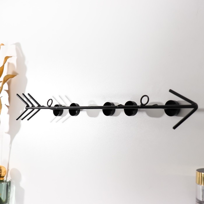 Крючки декоративные металл Крючки декоративные металл "Стрела" чёрный 5,5х40 см