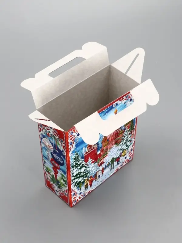 Подарочная коробка новогодняя «Кремль». для сладких подарков, 14×6×21 см Подарочная коробка новогодняя «Кремль». для сладких подарков, 14×6×21 см