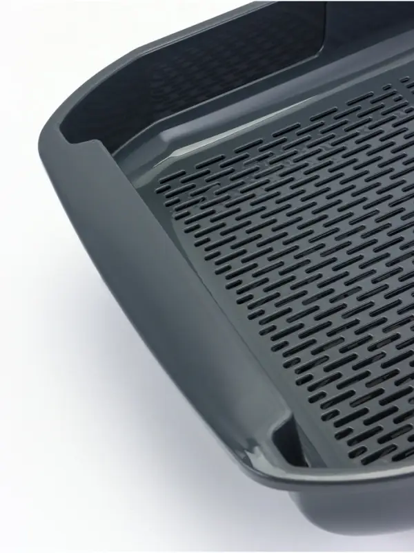 Туалет для кошек &laquo;Марсель&raquo;, 50&times;34.5&times;12 см, глубокий, с сеткой, полипропилен, серый