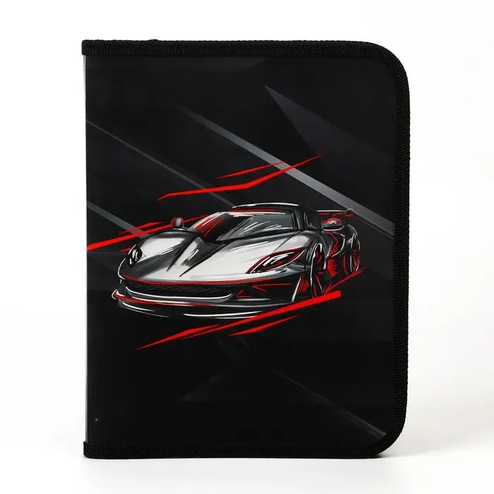 Папка для тетрадей, А5, пластиковая, 18×23×2.5 см «Тачка»