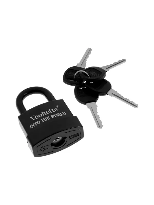 Замок навесной, 55 мм, медный цилиндр, влагозащищенный, короткая дужка, 3 ключа МИКС