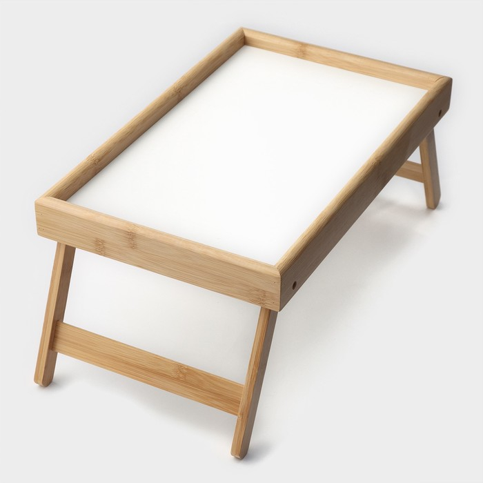 Поднос для завтрака с ножками Доляна, 46,5×25 см, бамбук Поднос для завтрака с ножками Доляна, 46,5×25 см, бамбук