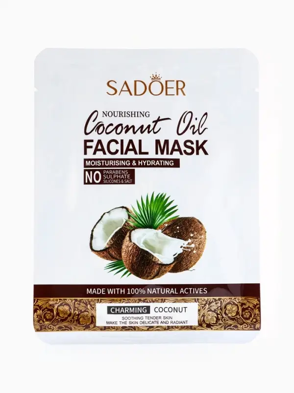 Тканевая маска для лица с кокосом, увлажняющая Тканевая маска для лица с кокосом, увлажняющая