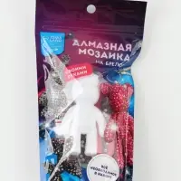 Алмазная мозаика на брелоке &laquo;Мишка&raquo;, розовый