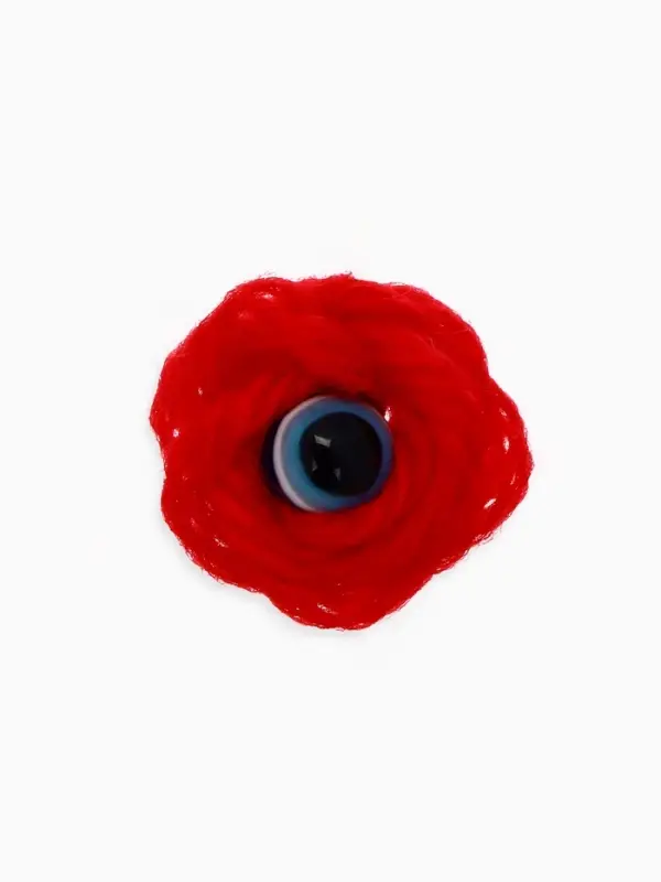 Браслет-оберег «Красная нить» шерстяная, турецкий глаз, цвет синий,30см