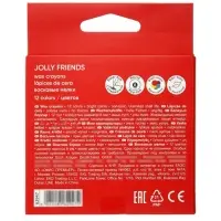 Восковые мелки 8 цветов, ErichKrause Jolly Friends, круглые