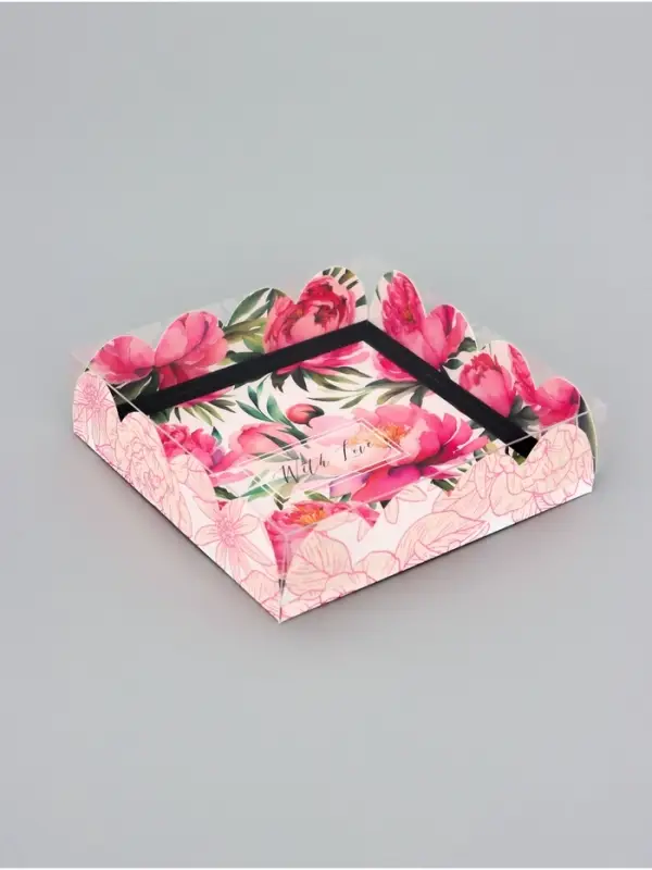 Коробка для печенья, «С Любовью», 12×12×3 см