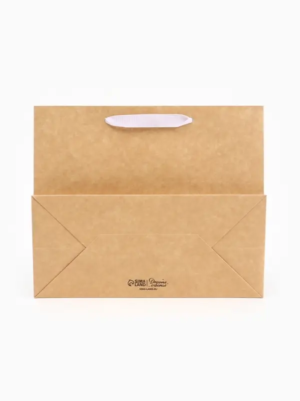 Пакет подарочный крафтовый с пластиковым окном &laquo;Счастья в Новом году&raquo;, 24&times;20&times;11 см