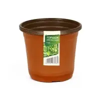 Горшок для рассады, 1.5 л, d=15.5 см, h=12.5 см, мягкий пластик, терракот, Greengo