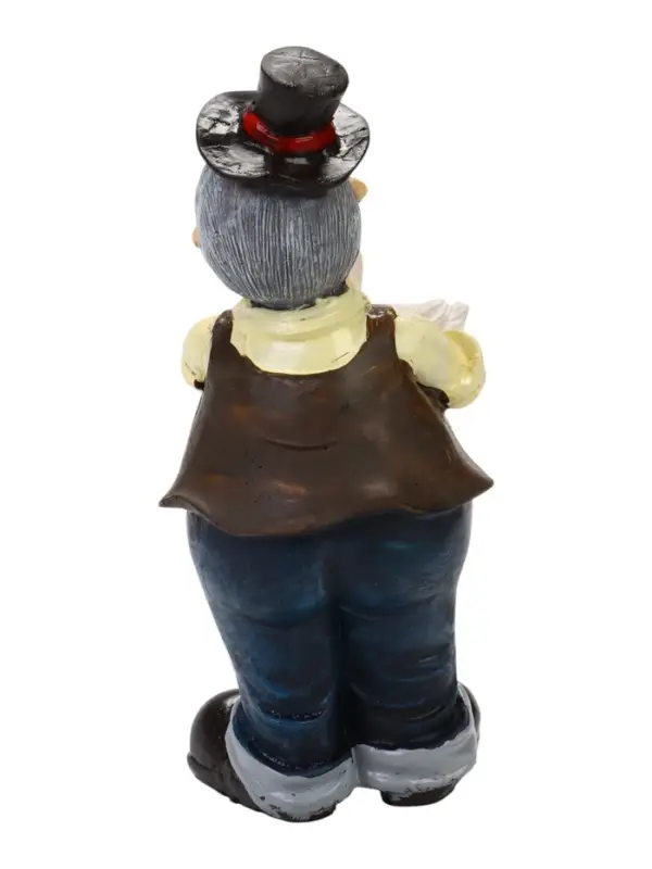 Садовая фигура из полистоуна &laquo;Дед с гусём&raquo;, 10&times;9&times;22 см