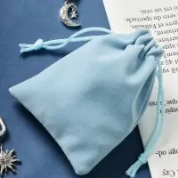 Мешочек бархатный, 7×9 см, голубой