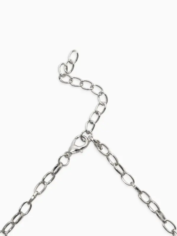 Колье "Летний вайб" морской мир, цвет серебро