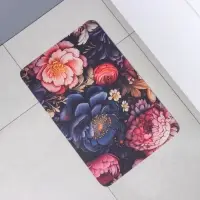 Коврик для дома Доляна Black Flowers, влаговпитывающий, 40&times;60 см