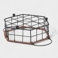 Корзинка универсальная Доляна, 17.5&times;20&times;7.5 см, чёрная