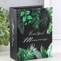 Фотоальбом "Флора" 100ф 10X15см, ПП карм., черные страницы, черные страницы