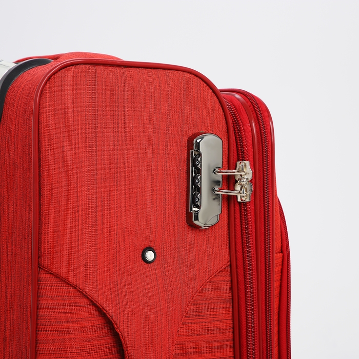 Чемодан средний 52 л (M), отдел на молнии, кодовый замок, с расширением, цвет красный Чемодан средний 52 л (M), отдел на молнии, кодовый замок, с расширением, цвет красный