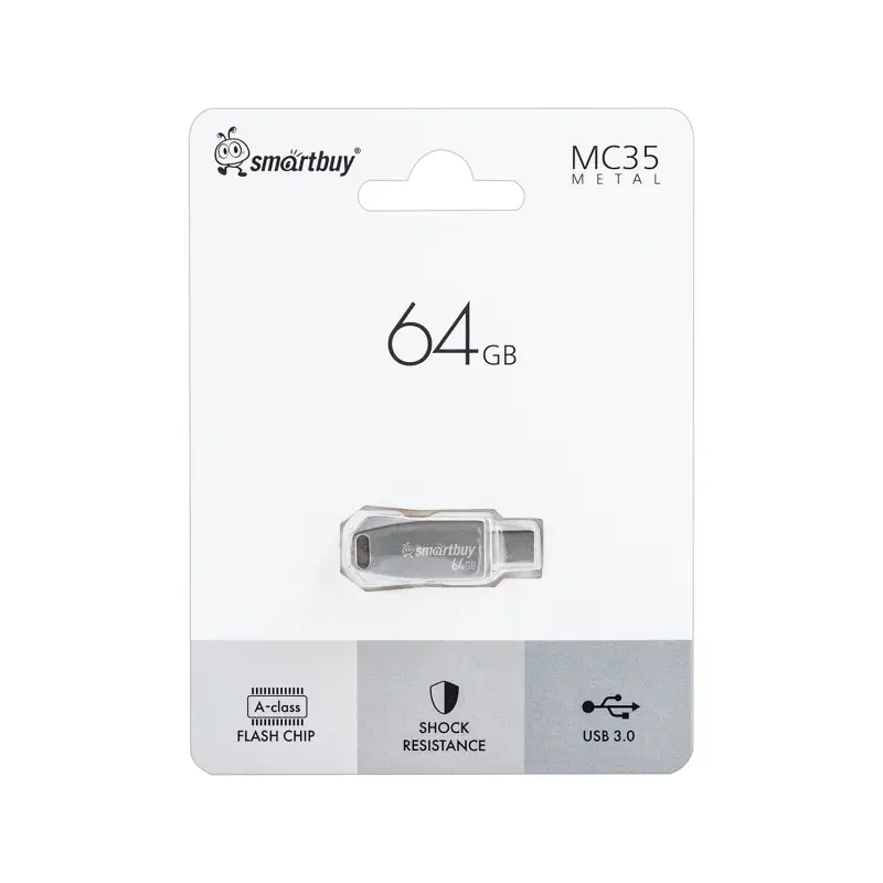 USB накопитель 64 GB Smart Buy MC35 Metal Dual Type-C/Type-A