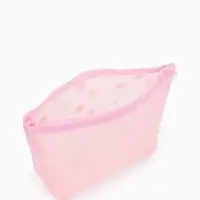 Косметичка дор Горох, сетка 17*6,5*13,5, отд на молнии, розовый Косметичка дор Горох, сетка 17*6,5*13,5, отд на молнии, розовый