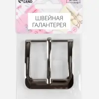 Пряжка для ремня, 5.5&times;5.2 см, 40 мм, цвет чёрный никель