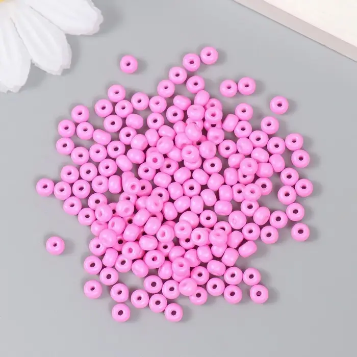 Бисер стекло 6/0 "Розовая фуксия" 15 гр