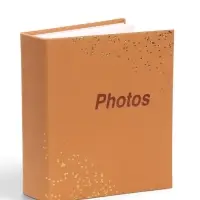Фотоальбом на 200 фото, 10&times;15 см &laquo;Золотые крапинки&raquo;, кожзам, 18.5&times;5&times;25 см, рыжий