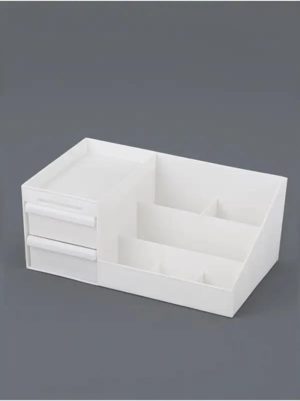 Органайзер для хранения, 9 секций, 2 ящика, 16&times;26.5&times;12 см, белый