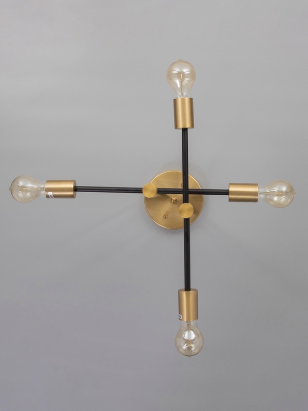 Люстра Люстра "Лора" 4х40Вт Е27 латунь 58х58х37см