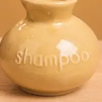 Ёмкость для шампуня, 8.5&times;8.5&times;11 см, керамика, бежевая